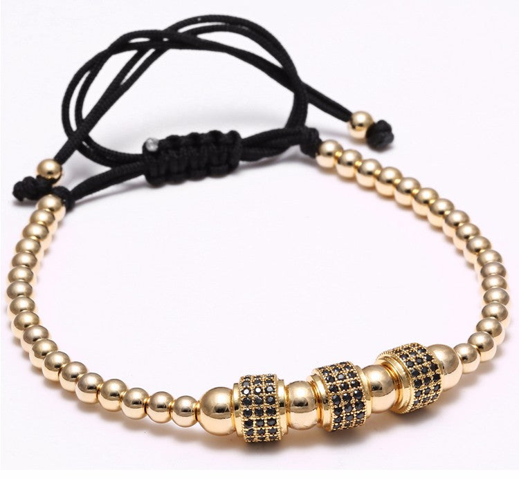 24k gold plated charm balls bracelet